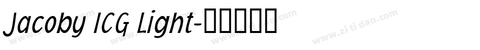 Jacoby ICG Light字体转换